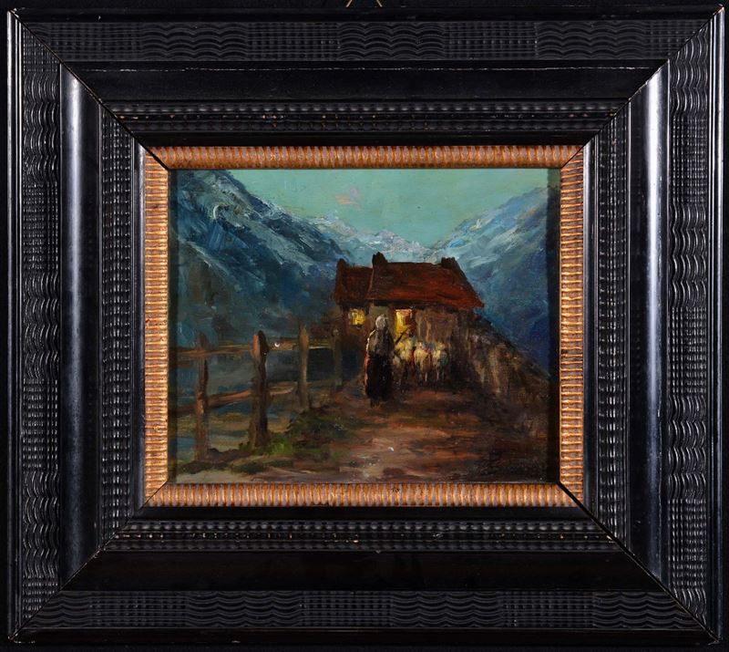 P. Sala Paesaggio montano, 1934  - Auction Antiques and Old Masters - Cambi Casa d'Aste