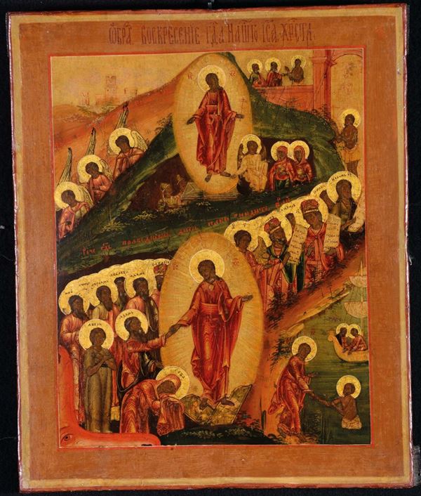 Icona raffigurante episodi evangelici, XIX secolo