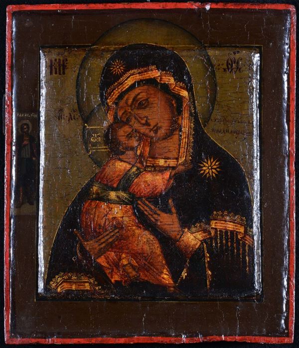 Icona raffigurante Madonna con Bambino, XIX secolo