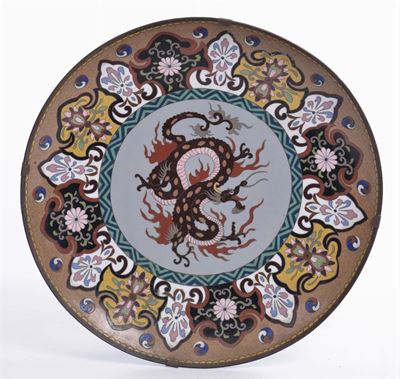 Piatto Cloisonnè con Drago