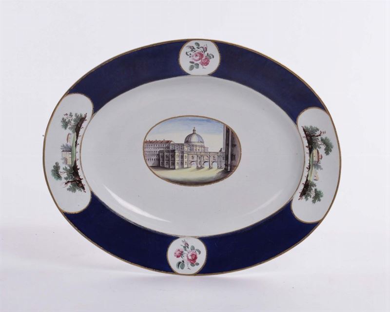Piatto ovale in porcellana Ginori  - Auction Antiques and Old Masters - Cambi Casa d'Aste