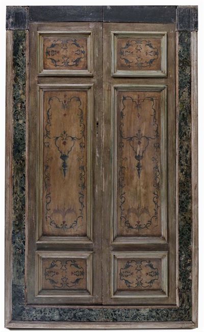 Porta a Due Ante Laccata, XVIII Secolo