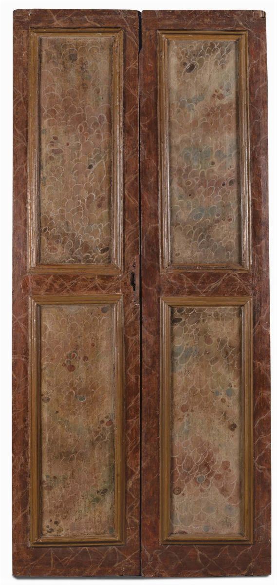 Porta a due ante laccata,  XIX secolo  - Auction Antiques and Old Masters - Cambi Casa d'Aste
