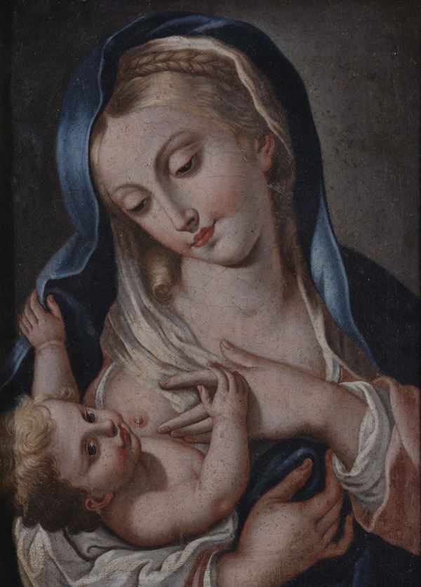 Scuola del XVIII secolo Madonna che allatta il Bambin Gesù
