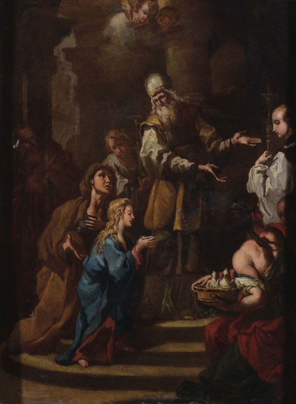 Sebastiano Conca (1676/80-1764), ambito di Presentazione della Vergine al tempio