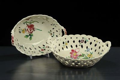 Coppia di Cestini in Maiolica, Lodi Fine XVIII Secolo