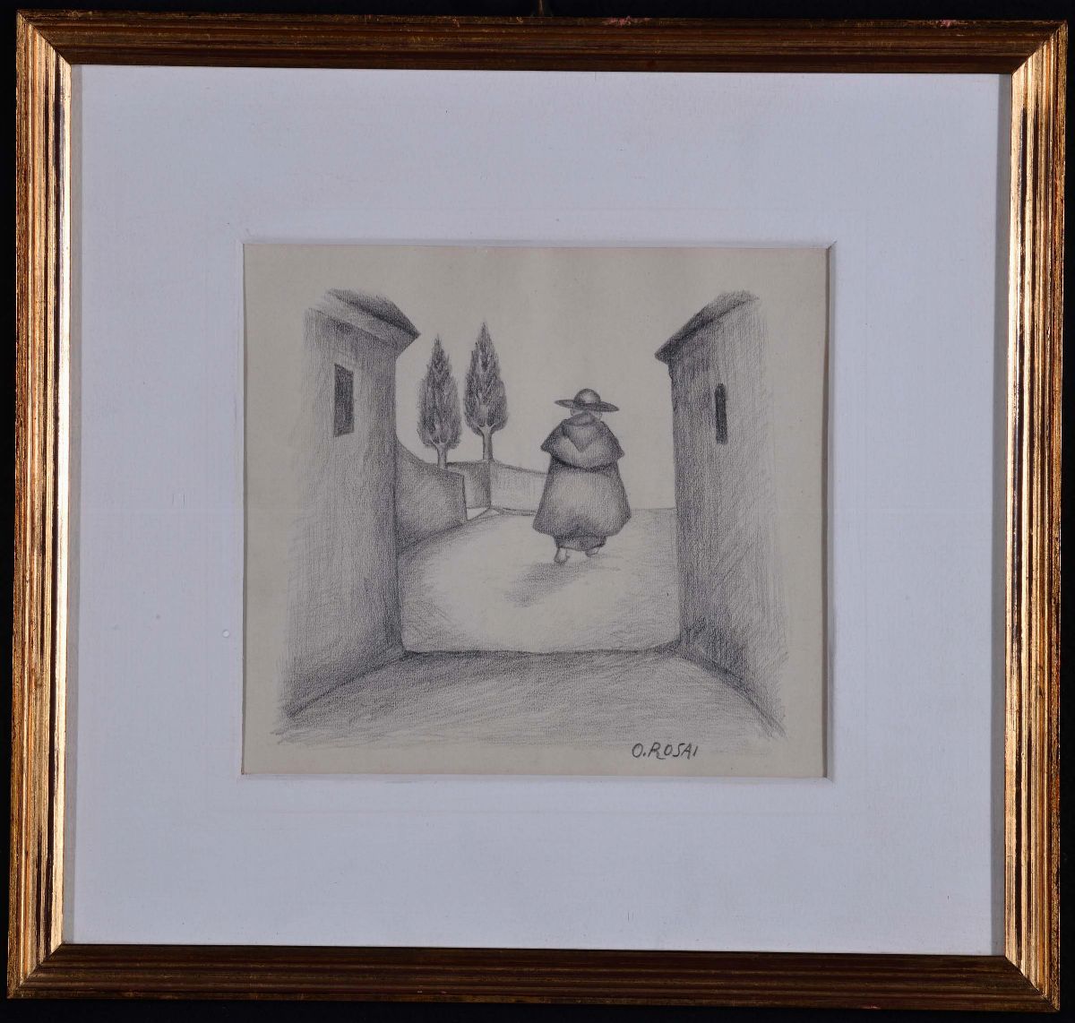 Ottone Rosai (1895-1957)prelato in una Via di Firenze