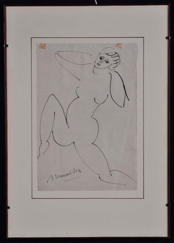 Sante Monachesi (1910-1991) Nudo femminile