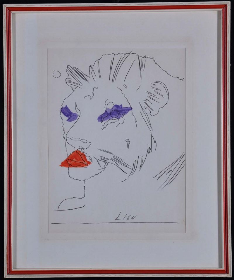 After Andy Warhol Lion  - Auction OnLine Auction 4-2013 - Cambi Casa d'Aste