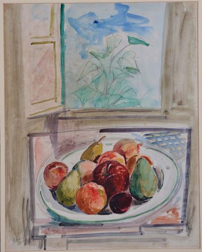 Achille Funi (1890-1972)natura Morta alla Finestra