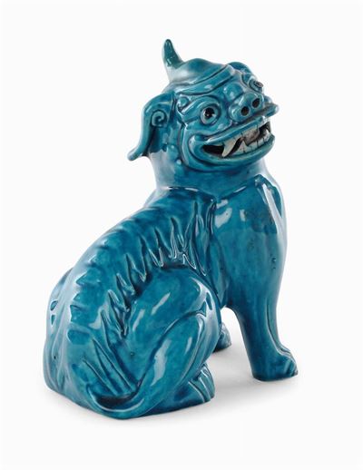 Cane di Pho in Porcellana Celadon, Cina , XIX-XX Secolo