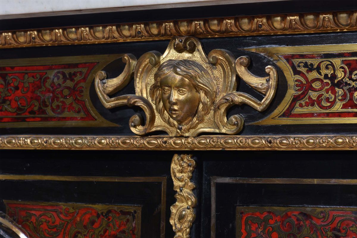 Coppia di Credenze Boulle a Due Ante, XIX Secolo