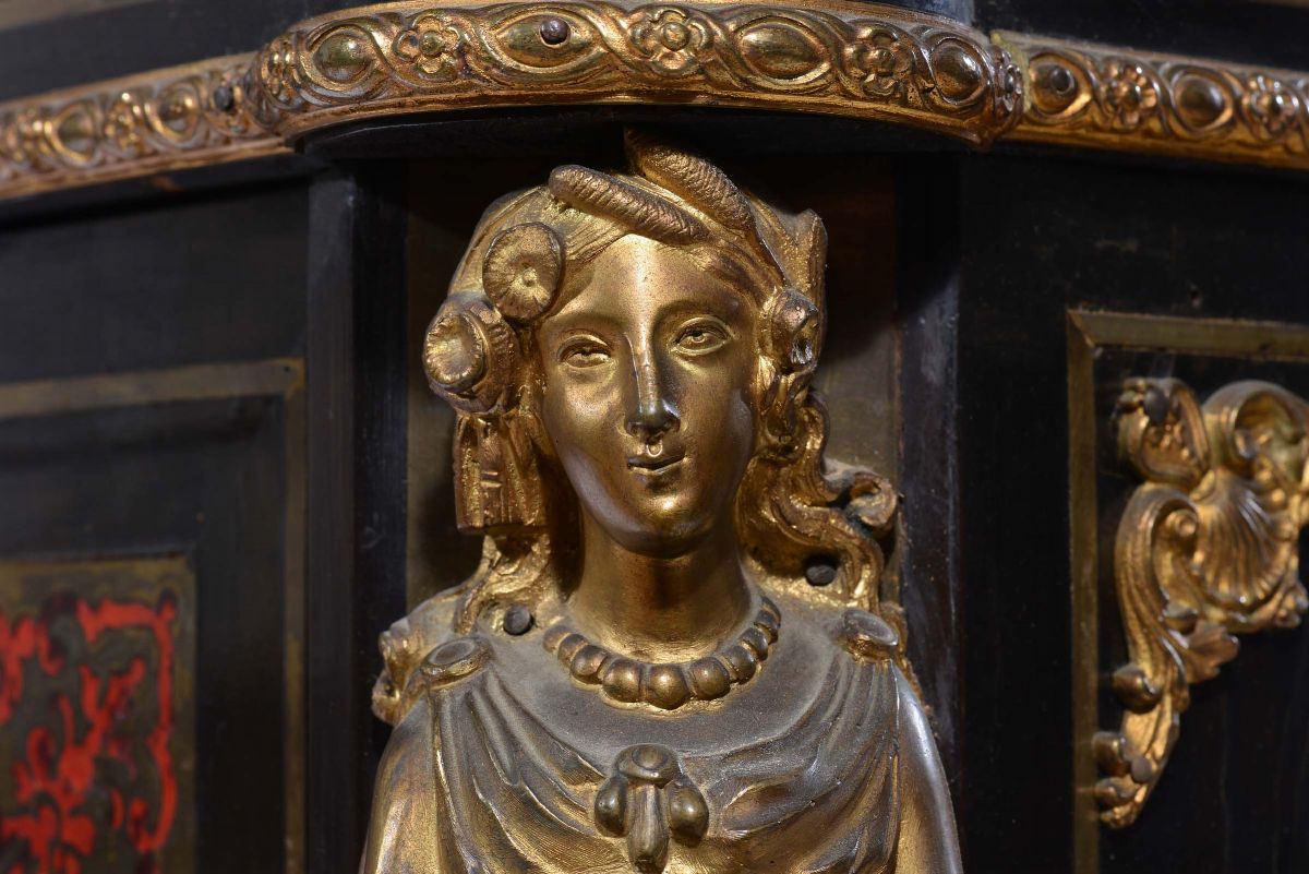 Coppia di Credenze Boulle a Due Ante, XIX Secolo
