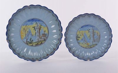 Due Crespine Diverse in Maiolica, Pavia XVIII Secolo