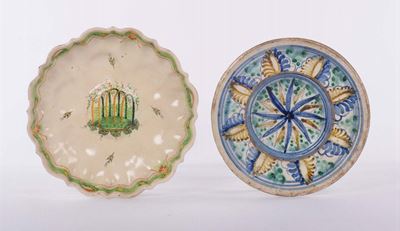 Lotto di Crespina in Maiolica di Bassano e Piatto Fondo