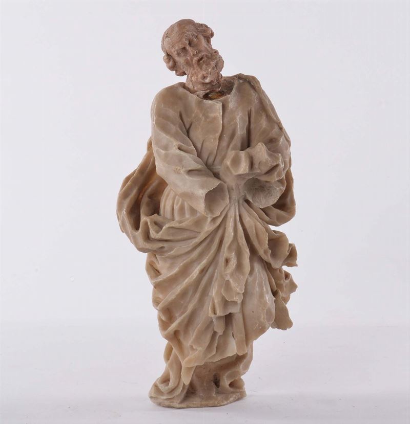 Scultura in alabastro raffigurante S.Giuseppe  - Asta Antiquariato e Dipinti Antichi - Cambi Casa d'Aste