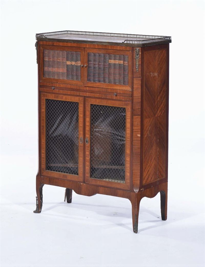 Mobile libreria in legno lastronato, Francia XIX secolo  - Asta Antiquariato e Dipinti Antichi - Cambi Casa d'Aste