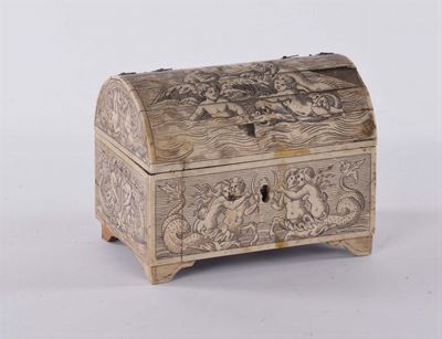 Cofanetto Lastronato in Avorio, XIX Secolo