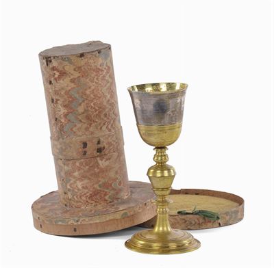 Calice in Argento e Bronzo con Stemma Corsini, XVIII Secolo