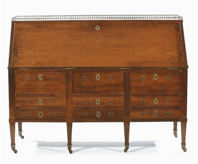 Bureau in Legno Lastronato, XIX Secolo