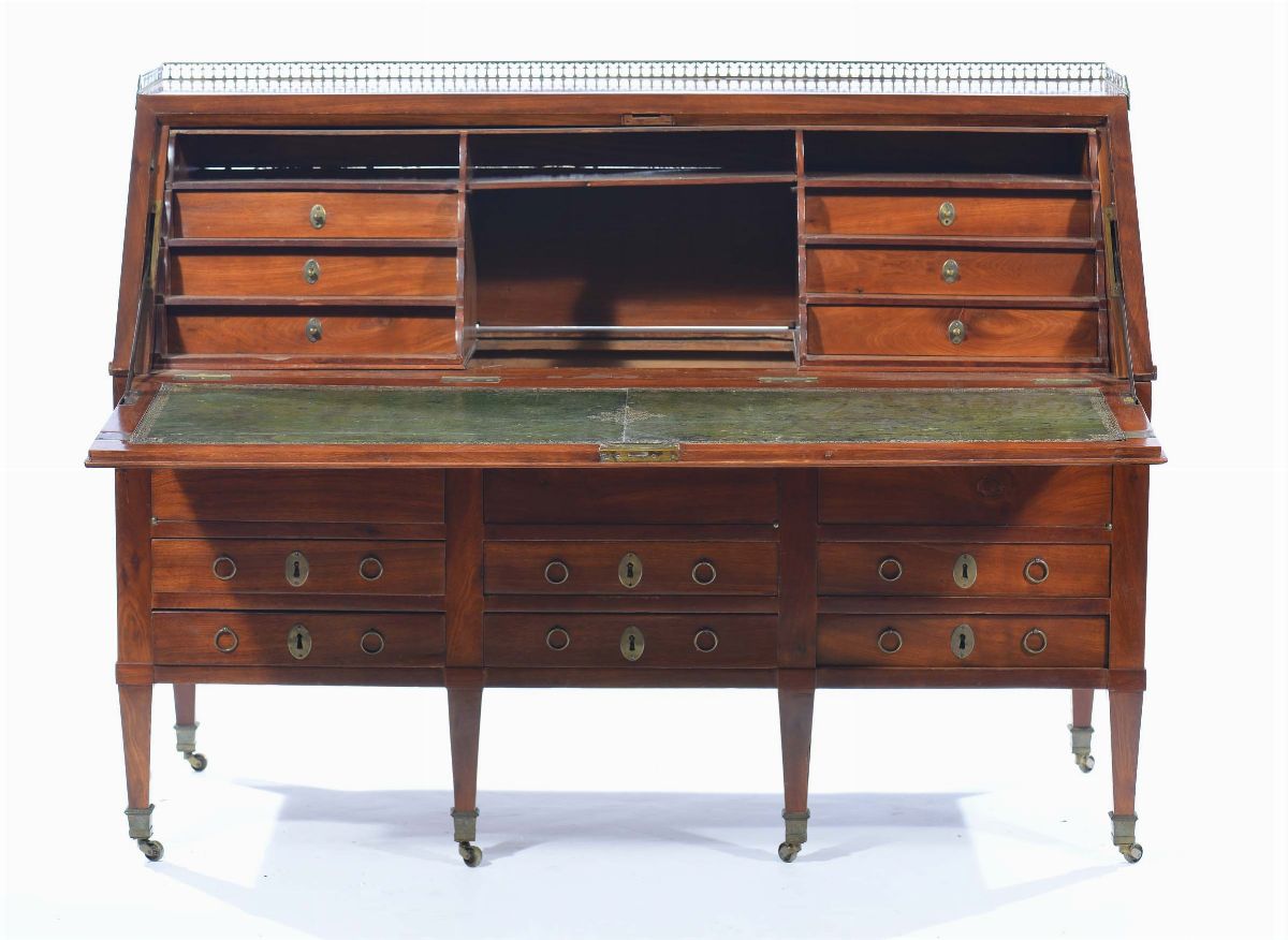 Bureau in Legno Lastronato, XIX Secolo