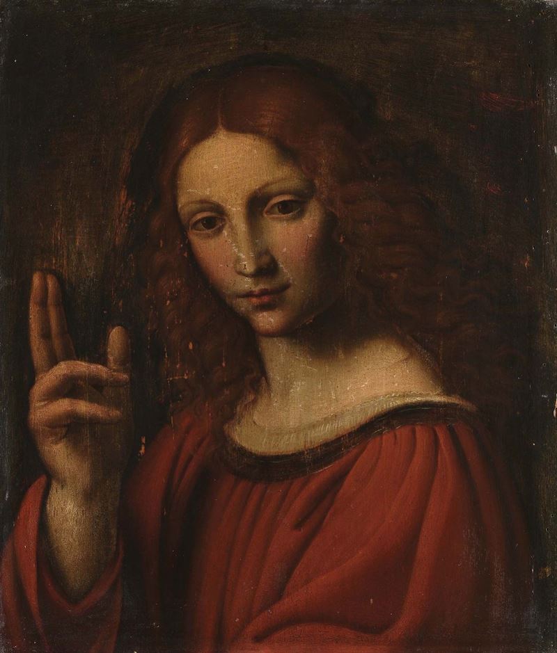 Scuola Lombarda del XVIII secolo Santo benedicente  - Auction Antiques and Old Masters - Cambi Casa d'Aste