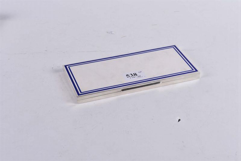 Scatola in argento e smalto blu  - Auction Silvers, Ancient and Contemporary Jewels - Cambi Casa d'Aste