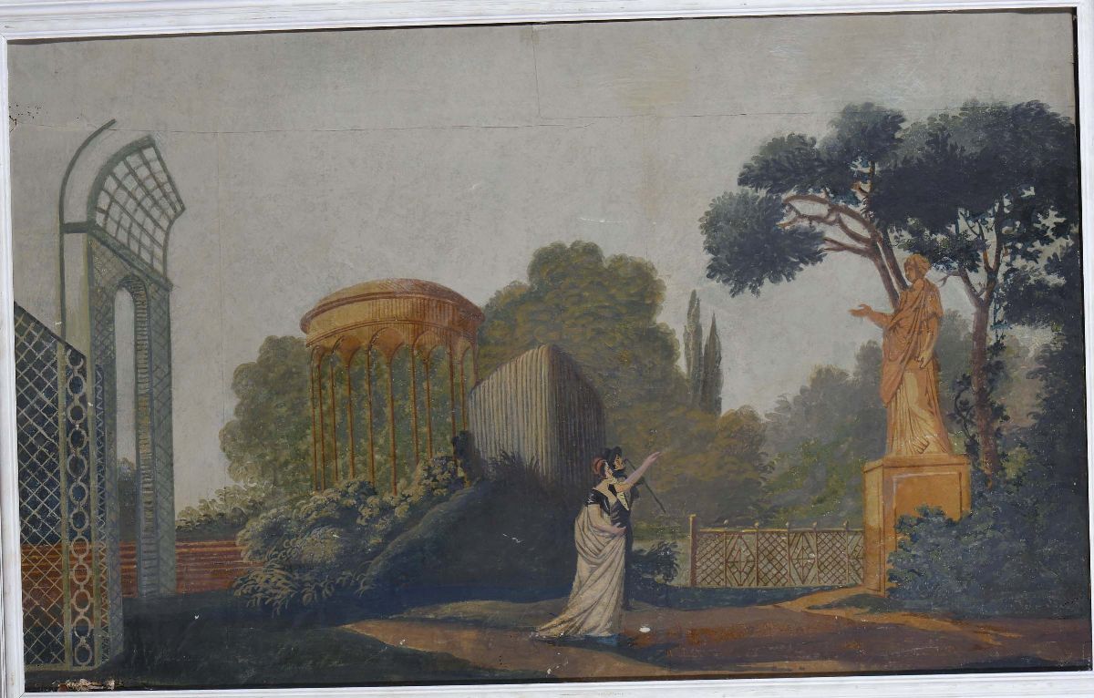 Copia di Dipinti Papier Peint con Scene di Genere
