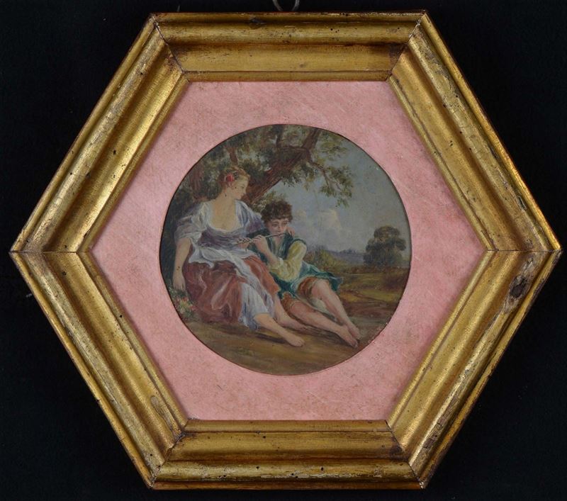 Anonimo del XIX secolo Scena bucolica  - Auction Antiques and Old Masters - Cambi Casa d'Aste