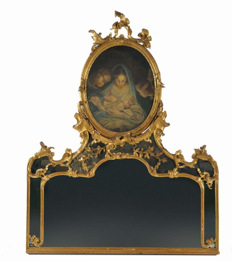 Caminiera Luigi XV in legno intagliato e dorato, XVIII secolo  - Asta Antiquariato e Dipinti Antichi - II - Cambi Casa d'Aste
