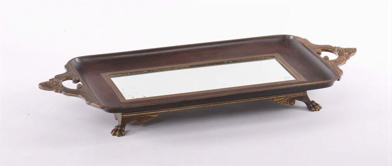 Alzata Barbedienne in metallo con piano a specchio  - Auction Antiques and Old Masters - Cambi Casa d'Aste