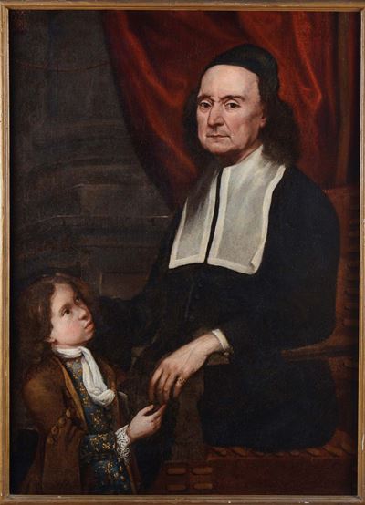 Giovanni Bernardo Carbone (1614-1683)ritratto di Prelato con Fanciullo