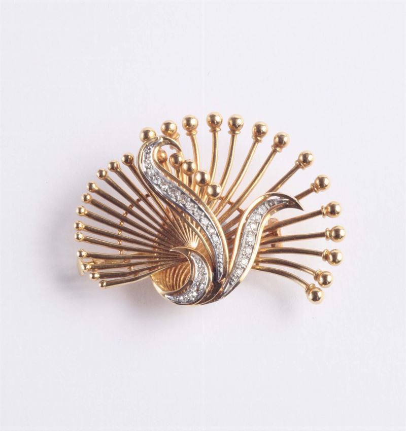 Spilla anni '30-’40  - Asta Argenti e Gioielli Antichi e Contemporanei - Cambi Casa d'Aste