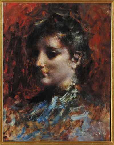 Luigi Conconi (1852-1917)ritratto Femminile