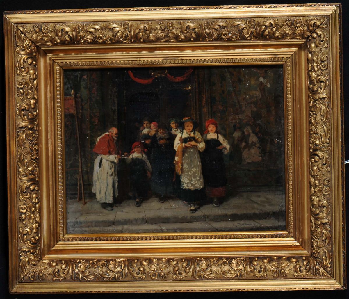 Gerolamo Induno (1827-1890)L’uscita dalla Messa