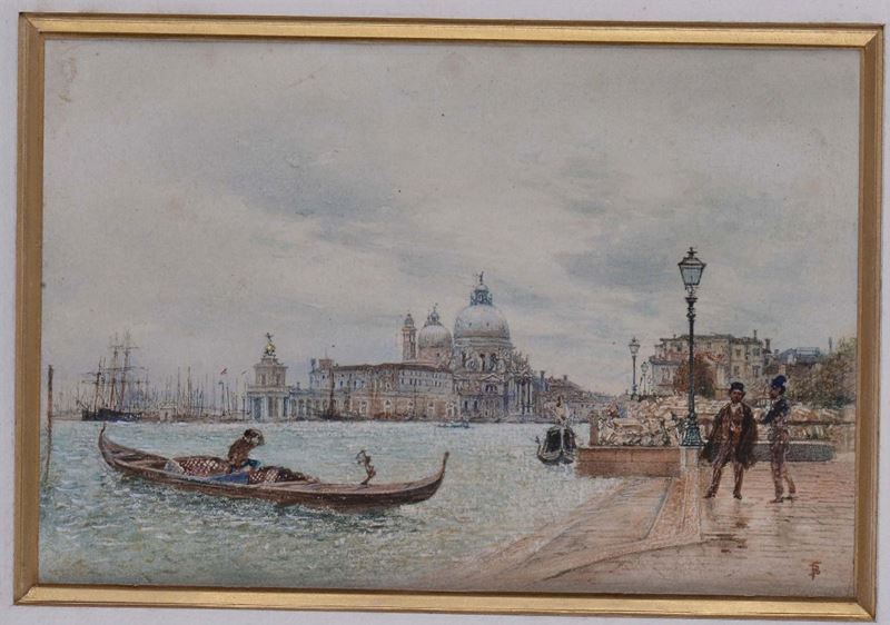 Birket Foster (1825-1899) Veduta di Venezia  - Asta Asta a Tempo 10-2013 - Cambi Casa d'Aste