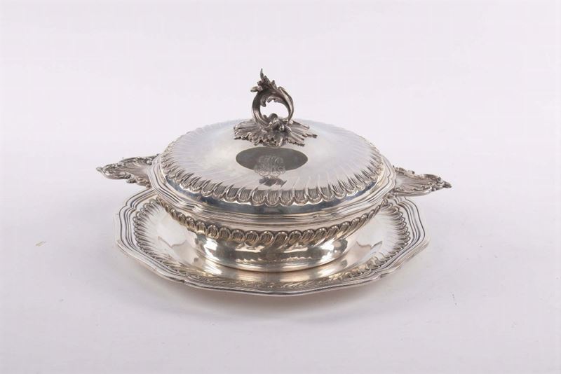 Zuppierina argento con piatto  - Asta Antiquariato e Dipinti Antichi - Cambi Casa d'Aste