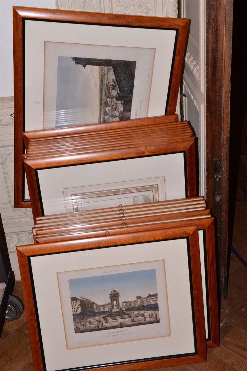 Insieme di stampe con cavalieri, XVIII secolo  - Auction Antiques and Old Masters - Cambi Casa d'Aste