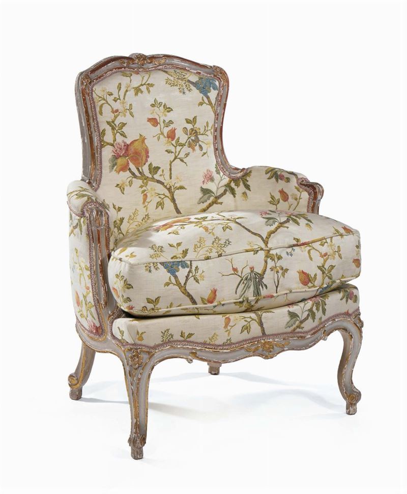 Poltrona Luigi XV in legno laccato  - Asta Antiquariato e Dipinti Antichi - Cambi Casa d'Aste