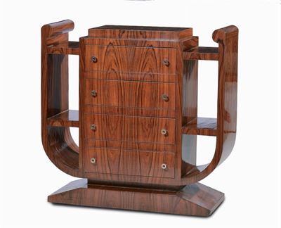 Maurice Triboy (1890-1974) Attr.console con Cassetti