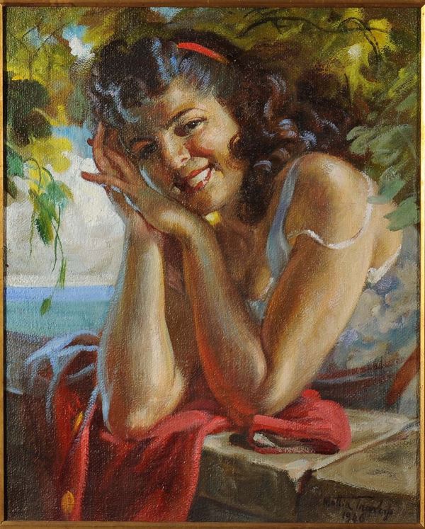 Mattia Traverso Ritratto di giovane, 1946