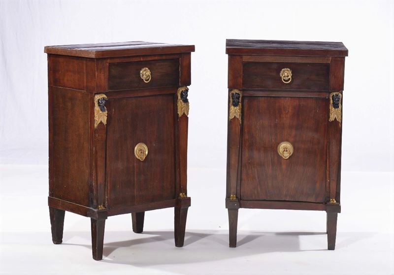 Coppia di comodini Impero  - Asta Antiquariato e Dipinti Antichi - Cambi Casa d'Aste