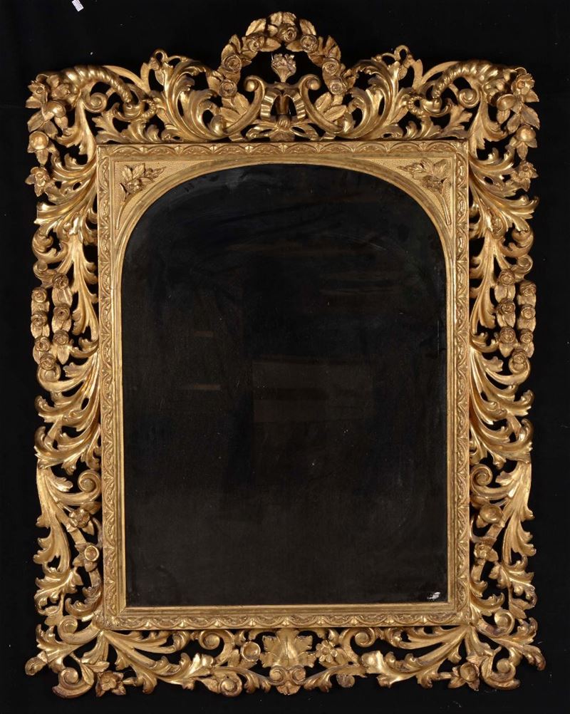 Specchiera in legno intagliato e dorato, Toscana XIX secolo  - Auction Antiques and Old Masters - Cambi Casa d'Aste