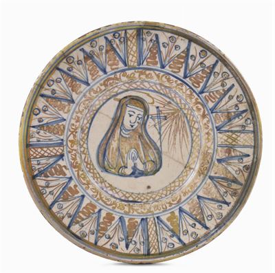 Piatto in Maiolica a Lustro, Deruta XVIII Secolo