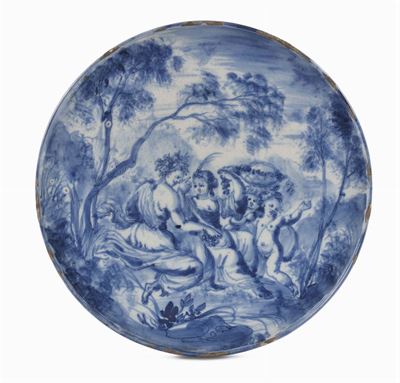 Piatto in Maiolica, Savona Marca Siccardi XVII Secolo