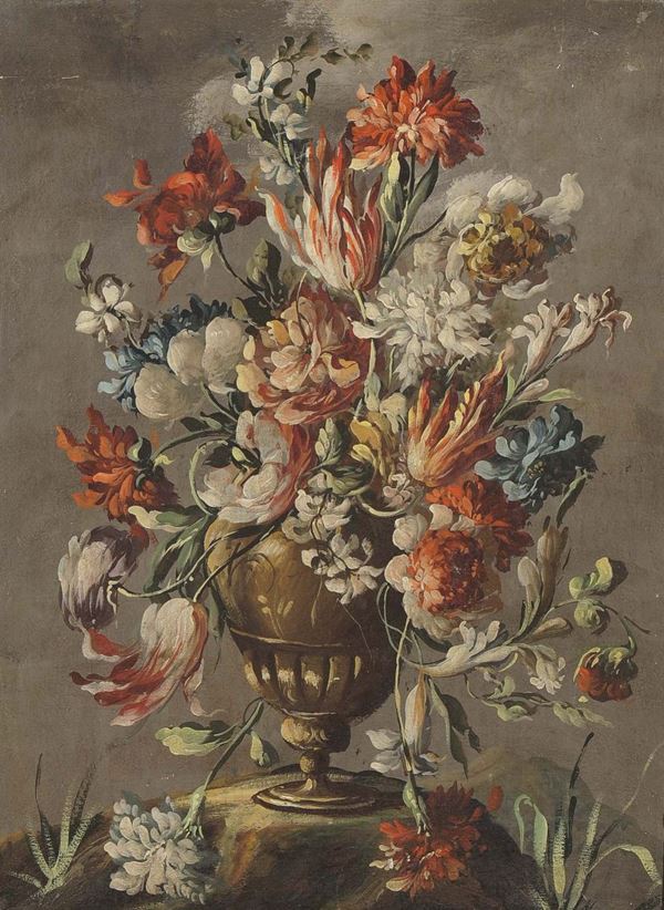 Scuola del XVIII secolo Vaso di fiori