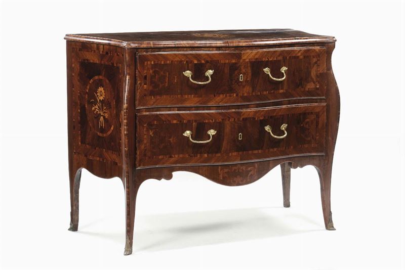 Cassettone Luigi XV lastronato ed intarsiato  - Auction Antiques and Old Masters - Cambi Casa d'Aste