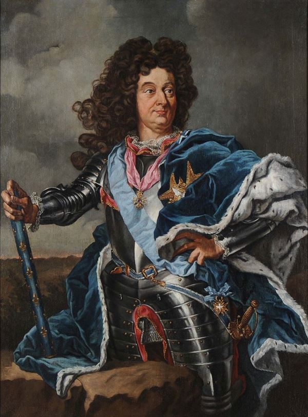 Scuola Francese del XVIII secolo Ritratto del re Luigi XIV
