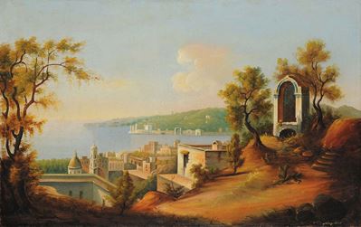 Anonimo del XIX Secoloveduta di Mergellina