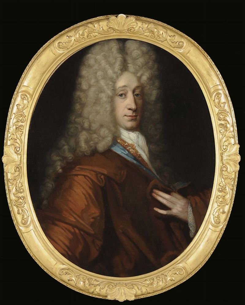 Anonimo della fine del XVIII secolo Gentiluomo con parrucca  - Asta Antiquariato e Dipinti Antichi - Cambi Casa d'Aste